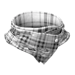 Plaid White Torn Neck Warmer