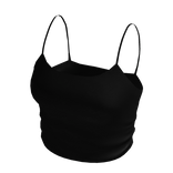 Plain Black Strap T-Shirt