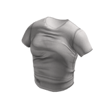 🤍 Plain Wrinkled White Cropped Tee