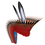 Plains Style Red Roach Headdress