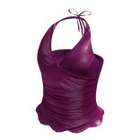 magenta y2k siren boho top