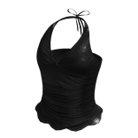 black y2k siren boho top