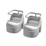 Platform Pearl Heels - White