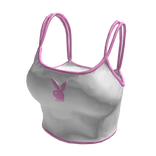 play bunny pink and white tank