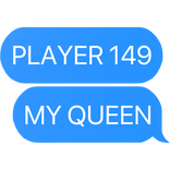 player 149 my queen jang geum-ja squid game text