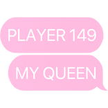 player 149 my queen jang geum-ja squid game text
