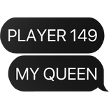 player 149 my queen jang geum-ja squid game text