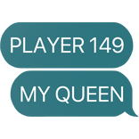 player 149 my queen jang geum-ja squid game text