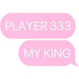 player 333 my king lee myung-gi squid game text