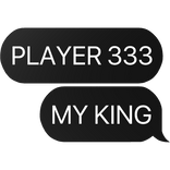 player 333 my king lee myung-gi squid game text