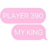 player 390 my king park jung-bae squid game text