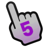 Player 5 Face Pointer Cursor (Y2K Frutiger Aero)