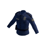 Police Blue Uniform Long Sleeves with Belt