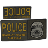 POLICE HSI TF RG Green Vest Patches (DPC)