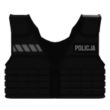 Polish Police Black Reflective Vest