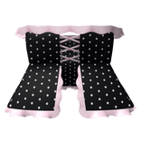 ꒰┊polka dot lace off shoulder top