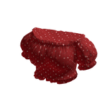 Polka Dot Off-Shoulder Blouse (Red)