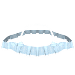 Polka dot shoulder ruffle - blue