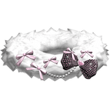 Polkadot Black, Pink Gyaru Decora Fur Collar