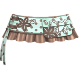 Polkadot Gyaru Pleated Skirt Chocolate Mint 3.0