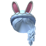 Ponytail Braids w/ Easter Egg Bunny Cap in Blue