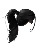 Ponytail W/ Side Bangs [Black]