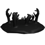 Portal with Hands Reaching Through (Black)