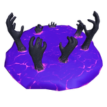 Portal with Hands Reaching Through (Black Purple)