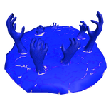 Portal with Hands Reaching Through (Blue)