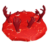 Portal with Hands Reaching Through (Carmine Red)