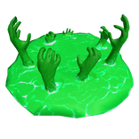 Portal with Hands Reaching Through (Emerald Green)