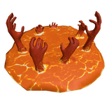 Portal with Hands Reaching Through (Fire Orange)