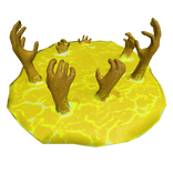 Portal with Hands Reaching Through (Golden Yellow)