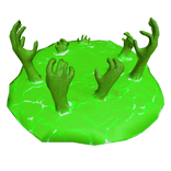 Portal with Hands Reaching Through (Green)