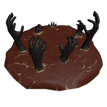 Portal with Hands Reaching Through (Grunge Red)