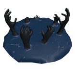 Portal with Hands Reaching Through (Indigo Blue)