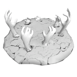 Portal with Hands Reaching Through (Marble White)