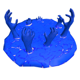 Portal with Hands Reaching Through (Ocean Blue)