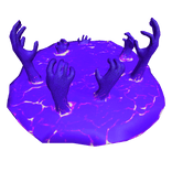 Portal with Hands Reaching Through (Purple)