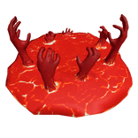 Portal with Hands Reaching Through (Ruby Red)