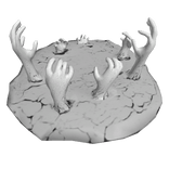 Portal with Hands Reaching Through (White)