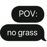 POV: no grass text bubble