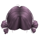 Precious Side Buns Hair (Purple)