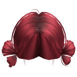 Precious Side Buns Hair (Red)