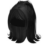 Preppy Anime Swirly Ponytail (Black)