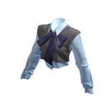 Preppy Cropped Sweater Blue and Grey BB 