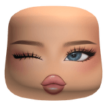 Preppy Girl Cold Blush Cute Face Makeup Mask Blue