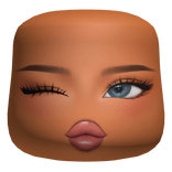 Preppy Girl Cold Blush Cute Face Makeup Mask Blue