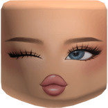 Preppy Girl Cold Blush Cute Face Makeup Mask Blue