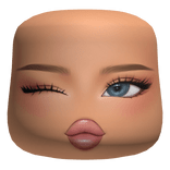 Preppy Girl Cold Blush Cute Face Makeup Mask Blue